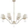 Malvern Iron & Crystal Glass Chandelier, 8 Light Malvern Iron & Crystal Glass Chandelier, 8 Light
