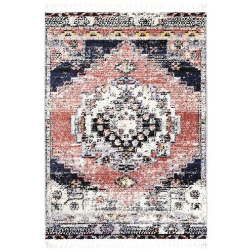Mansour No.09 Transitional Oriental Rug, 290x200cm, Midnight / Terracotta
