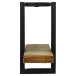 Marco Mango Wood & Steel Wall Shelf, 1 Tier, 15cm