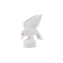 Marini Marble Eagle Figurine Decor, Small, White