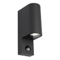 Marvin II IP44 Exterior Up & Down Wall Light with Sensor, Black