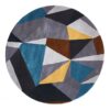 Matrix Safari Hand Tufted Wool Round Rug, 120cm