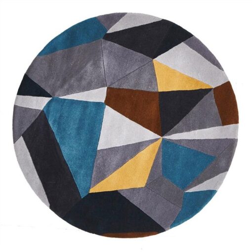 Matrix Safari Hand Tufted Wool Round Rug, 120cm