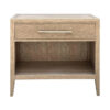 Mauvoisin Oak Timber Single Drawer Side Table, Large, Weathered Oak