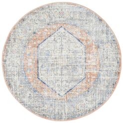 Mayfair Lorissa Bohemian Round Rug, 150cm, Peach