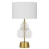 Melania Iron Base Table Lamp, Gold / White