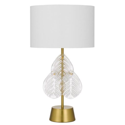 Melania Iron Base Table Lamp, Gold / White