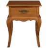 Mervent Solid White Cedar Timber Single Drawer Lamp Table - Light Pecan