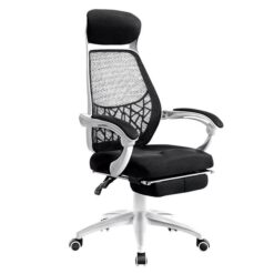 Mesh Office Chair Recliner Black White