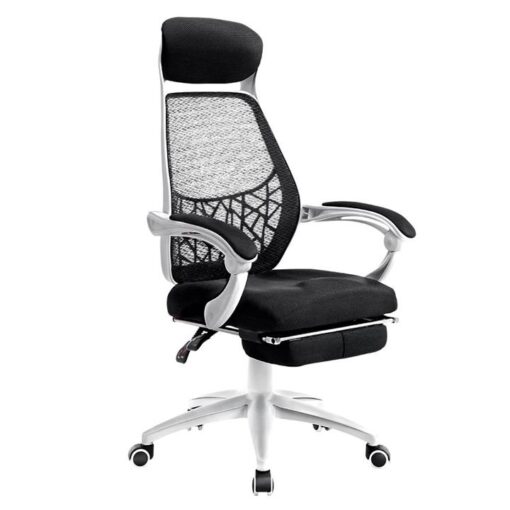 Mesh Office Chair Recliner Black White