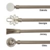 Metal Extendable Curtain Rod Pole Set 19/22mm