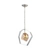 Meteora Interior Glass Asteroid Pendant Light - Silver