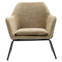 Mezzi Fabric Lounge Armchair, Latte