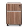 Milando 2 Drawer Moblie Pedestal File Cabinet, Walnut