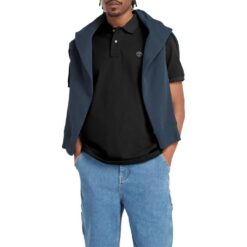 Millers River Pique Short Sleeve Polo Black