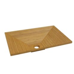 Moku Bamboo Bathroom Basin - Angular - 550mm x 350mm