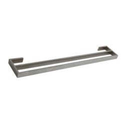 Montangna Stainless Steel Double Towel Rail - Brushed Satin - 750mm/900mm