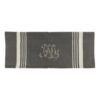 Montreal Cotton Monogram Tea Towel, Charcoal / White