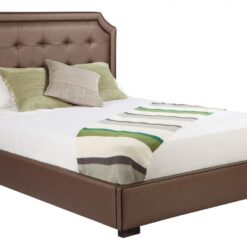 Montreal custom upholstered bed with deluxe base discounted display model