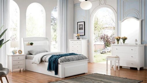 Monzart v timber look bed frame