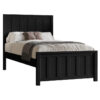 Moody Wooden Bed, Single, Black