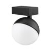 Moon Aluminium Dimmable LED Wall Light, Opal Fascia, CCT, Black