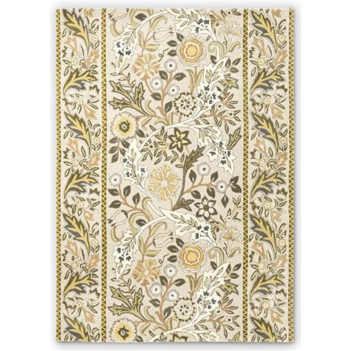 Morris & Co Wilhelmina Hand Tufted Designer Wool Rug, 240x170cm, Linen