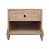 Morvyn Messmate Timber & Rattan Bedside Table