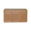 Moselia Tasmanian Oak Timber 3 Door 3 Drawer Buffet Table, 150cm, Wheat