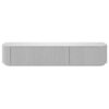 Mossvale Wooden 3 Drawer Curved TV Unit, 240cm, White