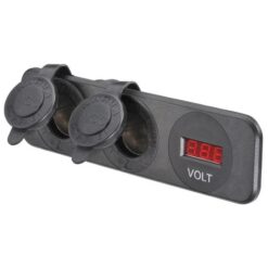 Narva Heavy-Duty Twin Accessory Socket and 12/24V DC LED Meter