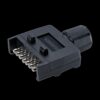 Narva Quickfit 7 Pin Flat Trailer Plug, Black