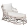 Nassau Rattan Chaise / Daybed, 160cm, White Wash / Oatmeal