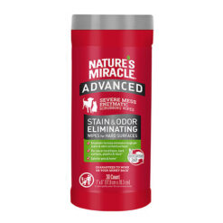 Nature's Miracle Advanced Stain & Odor Eliminating Wipes For Dogs & Cats 30 Pack