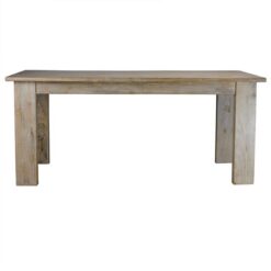 Neasham Solid Mango Wood Timber 260cm Dining Table - White Washed Natural