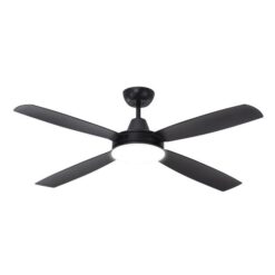 Nemoi Indoor / Outdoor DC Ceiling Fan with CCT LED Light, 137cm/54", Black