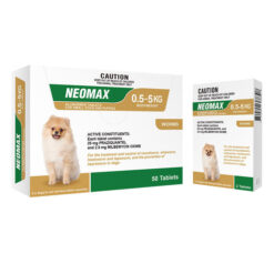Neomax Allwormer Tablets For Small Dogs 0.5 To 5 Kg 50 Tablet