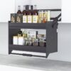 Nero Flexi Height Pull Down 2-Tier Wall Cabinet Unit - for a 900mm Cupboard
