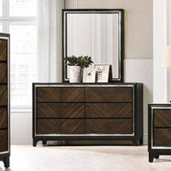Nida Wooden 6 Drawer Dresser (Mirror Not Included)