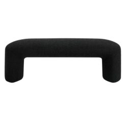 Nordby Boucle Fabric Ottoman Bench, 120cm, Charcoal