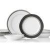 Noritake Regent Platinum Fine Porcelain 12 Piece Dinner Set