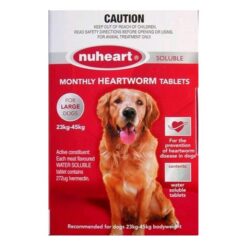 Nuheart For Dogs Generic Heartgard Tabs For Large Dogs - 23 To 45kg (Red) 6 Tablet
