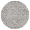 Oasis Kenza Modern Round Rug, 150cm, Silver