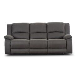 Oberon Rhino Fabric Electric Recliner Sofa, 3 Seater, Latte