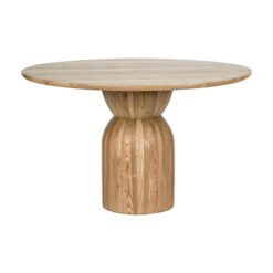 Olivis Timber Round Dining Table, 120cm, Natural