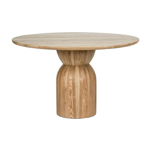 Olivis Timber Round Dining Table, 120cm, Natural