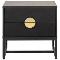 Opus Modern Bedside Table, Black