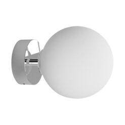 Orb Short Arm Wall Light, Medium, Chrome