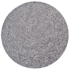 Orbit No.6223 Handwoven Indoor / Outdoor Round Rug, 150cm, Ivory / Grey