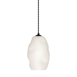 Organic Pendant Light, Medium, White / Iron